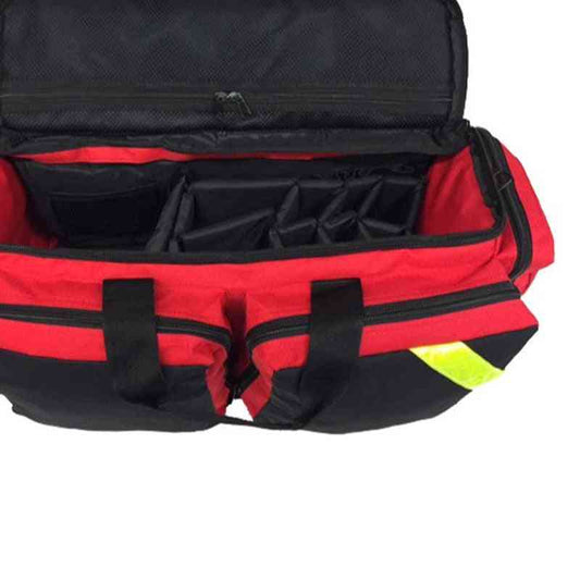 First Aid Deluxe Medical Oxygen Bag - Fully Padded with Shoulder Straps and Yellow Trim
