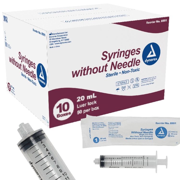 Dynarex Syringe without Needle - Non Toxic - Luer Lock