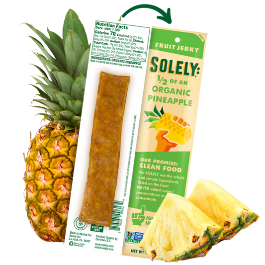 Solely Organic Pineapple Fruit Jerky Strip
