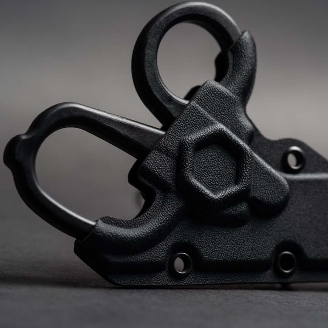 Black MINI Compact EMT and First Responders Rescue Shears Kydex Holder | ONE SHEAR®