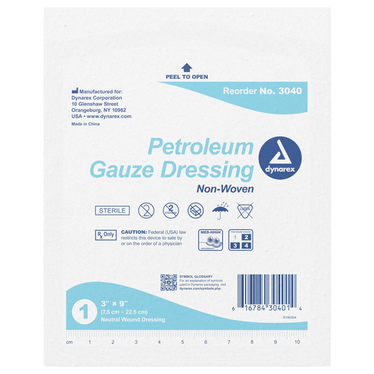 Dynarex Petroleum Gauze Dressing, 3" x 9"