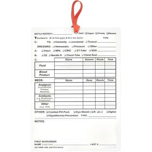 Combat Medical TCCC Card (Pack of 10)