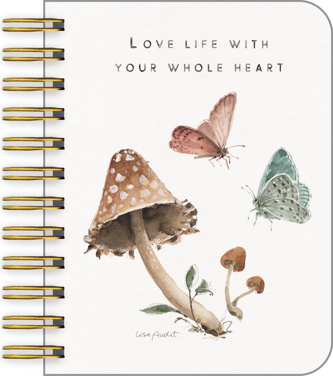 Butterflies and Mushrooms Little Spiral Book