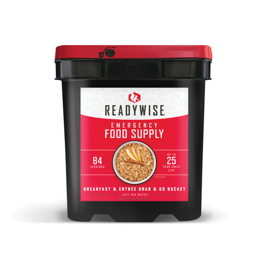 ReadyWise | 84 Serving Breakfast & Entree Grab & Go Bucket