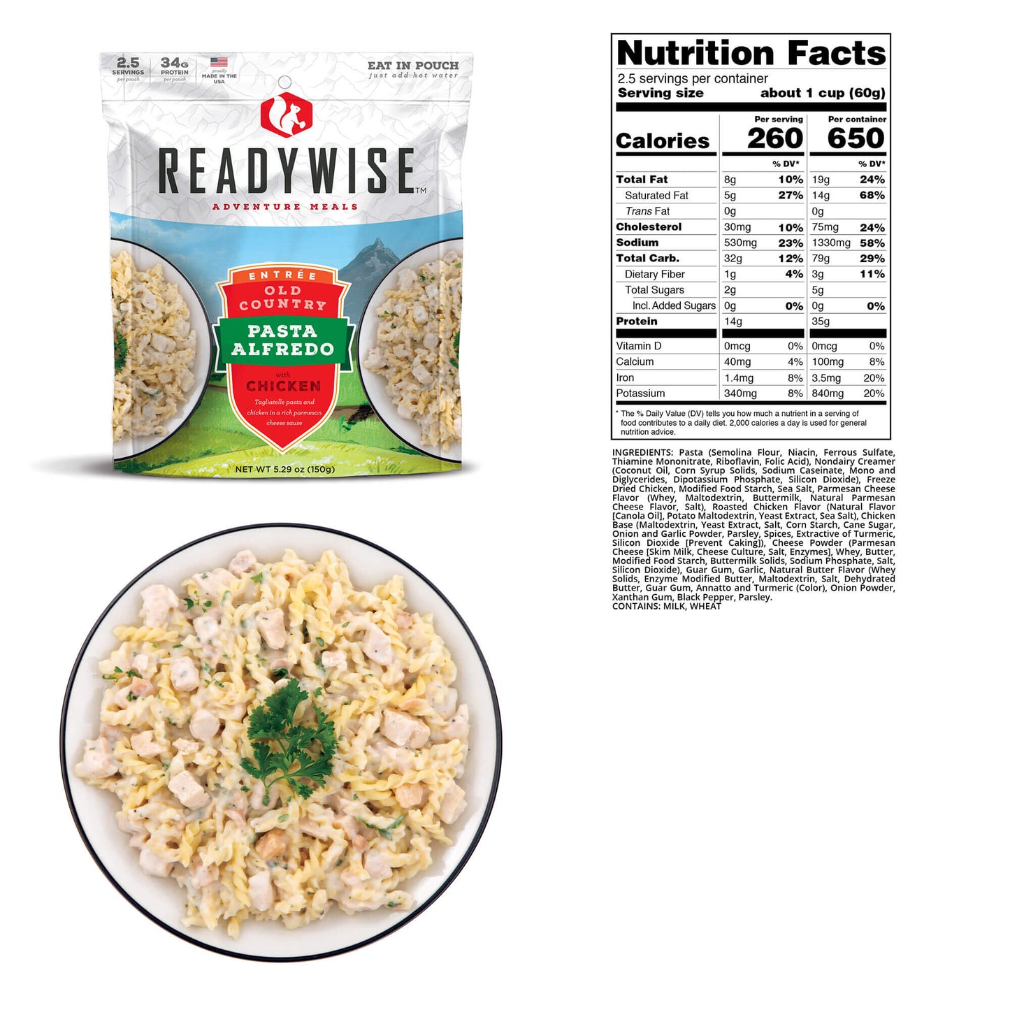 ReadyWise | Old Country Pasta Alfredo with Chicken