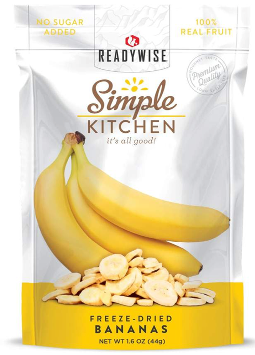 ReadyWise | Freeze-Dried Bananas - 6 Pack