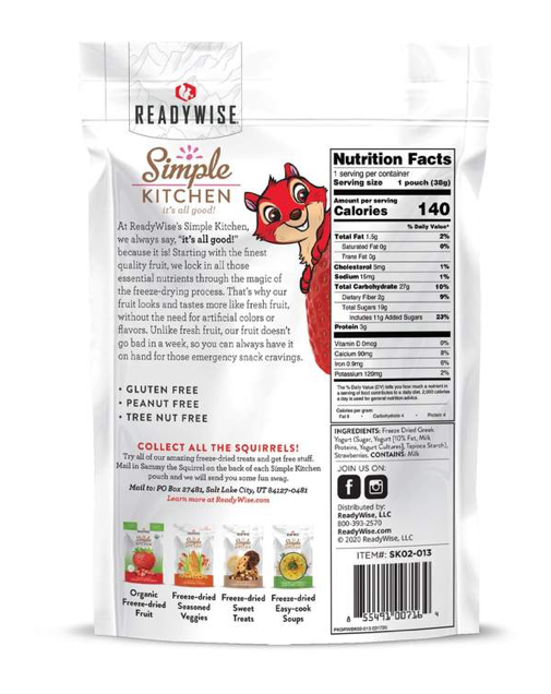 ReadyWise | Freeze-Dried Strawberries & Yogurt - 6 Pack