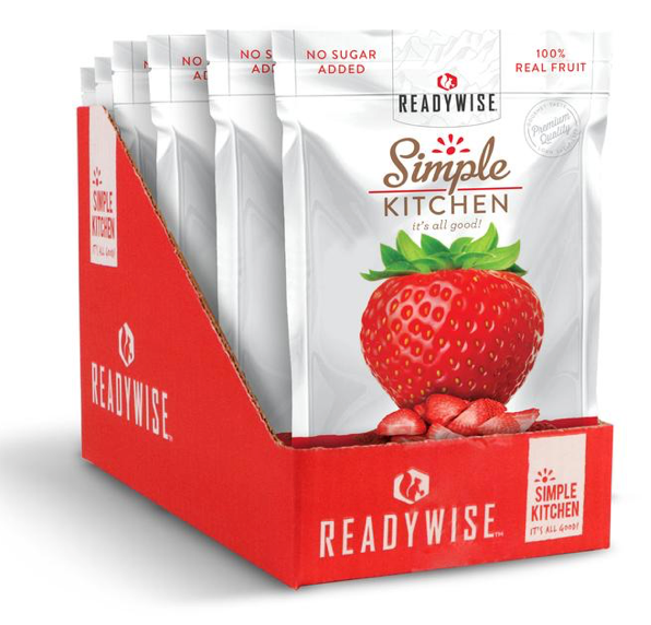 ReadyWise | Freeze-Dried Strawberries - 6 Pack