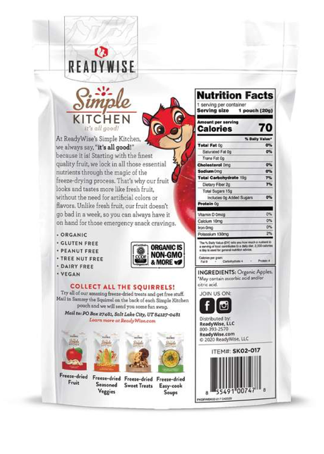 Simple Kitchen Organic Freeze-Dried Apples - 6 Pack