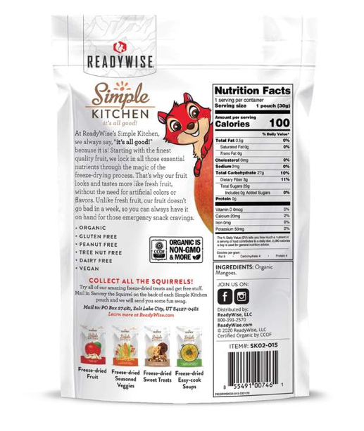 Simple Kitchen Organic Freeze-Dried Mangoes - 6 Pack