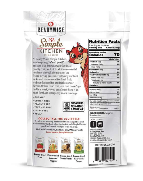 Simple Kitchen Organic Freeze-Dried Strawberries - 6 Pack