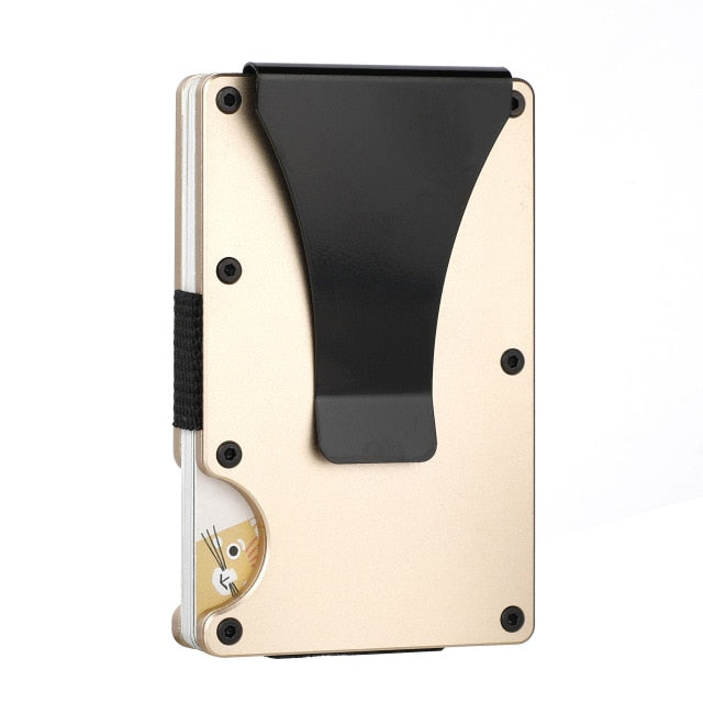 RFID Aluminum Elastic Wallet