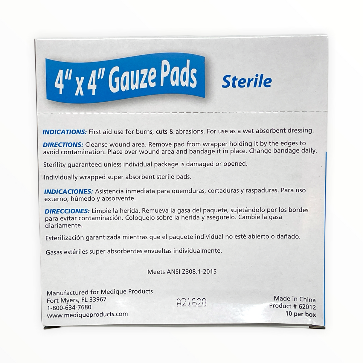 Sterile Gauze Pads 4” x 4”
