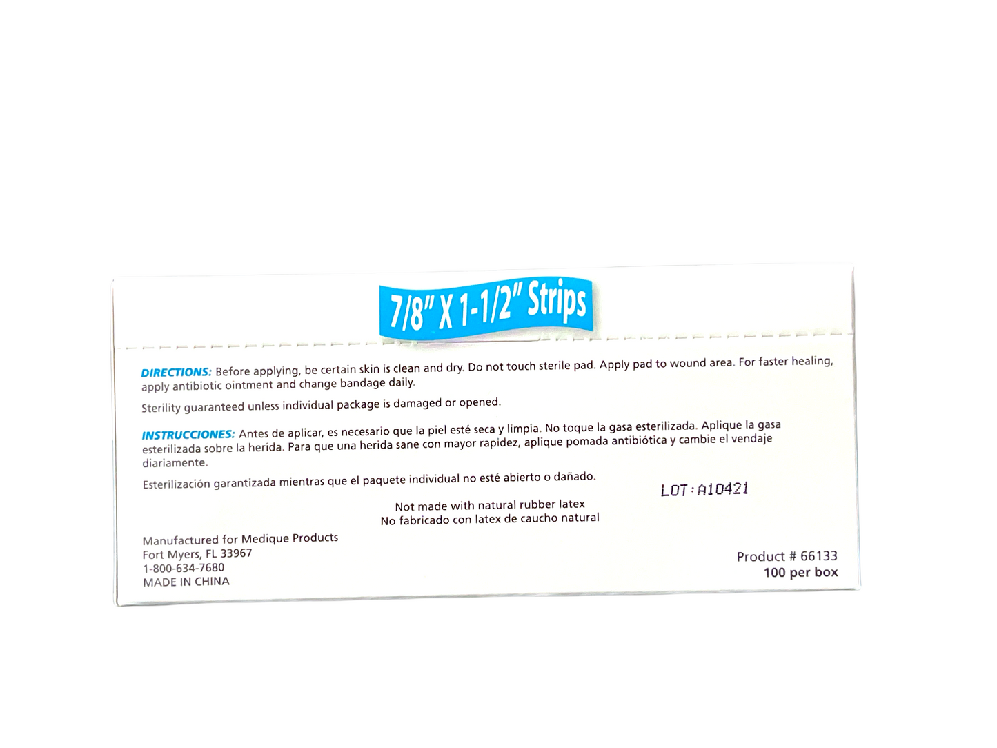 Medique | Jr. Woven Strip Bandages 7/8" x 1-1/2"