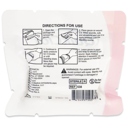 QUIKCLOT BLEEDING CONTROL DRESSINGS Z-FOLD
