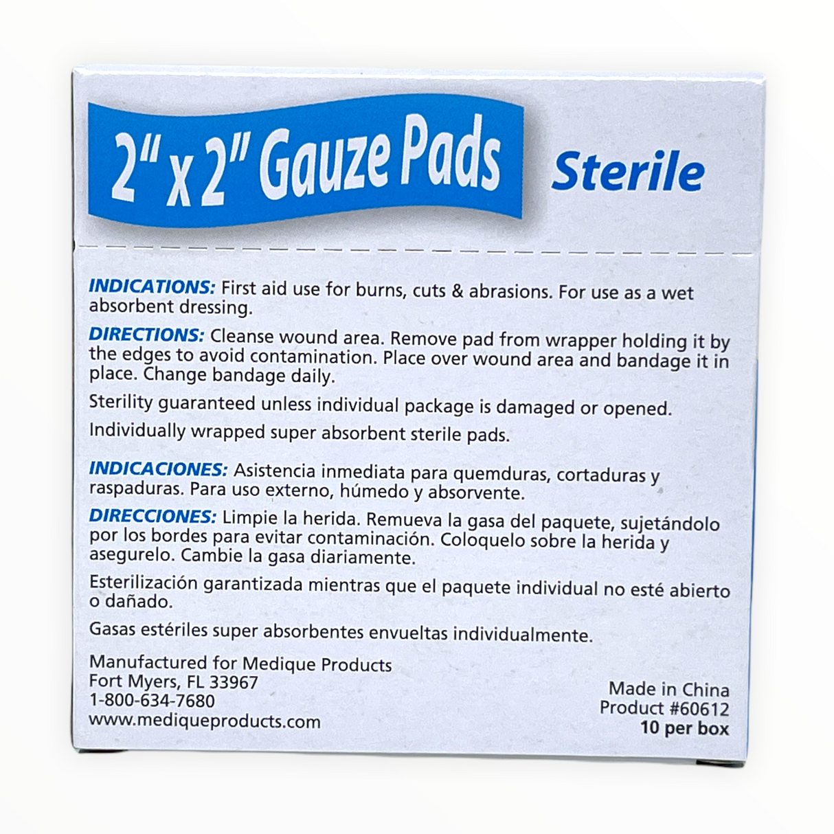 Sterile Gauze Pads 2” x 2”