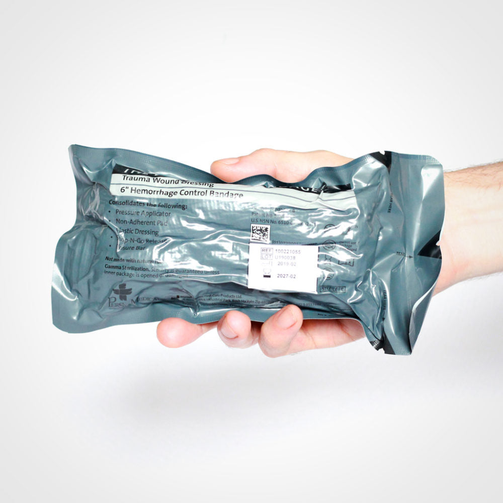 Persys Medical Emergency Bandage Next Gen, Black - Military (6")  (Case of 100)