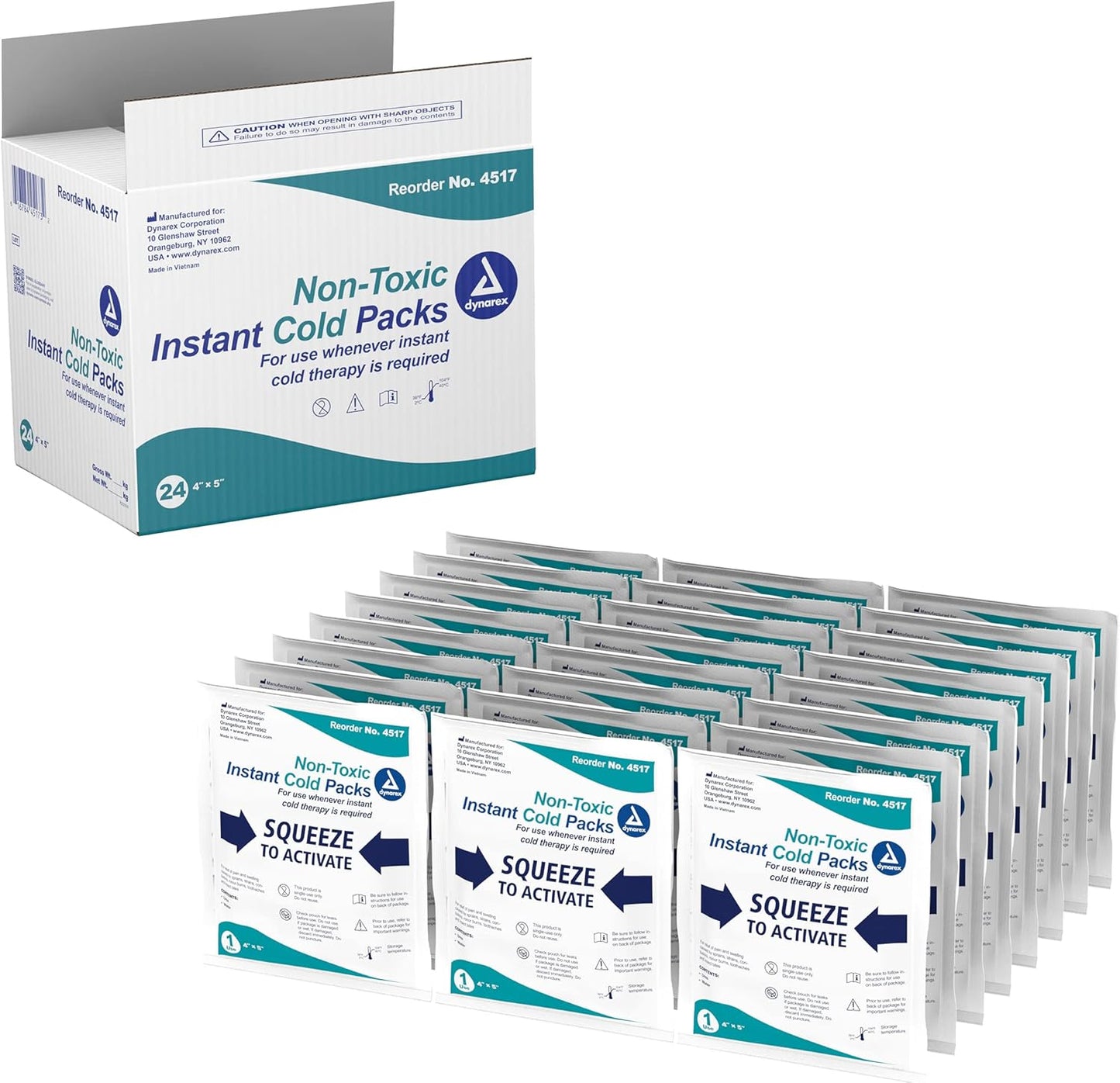 Dynarex Instant Cold Pack w/ Urea - Non-Toxic (24 Count)