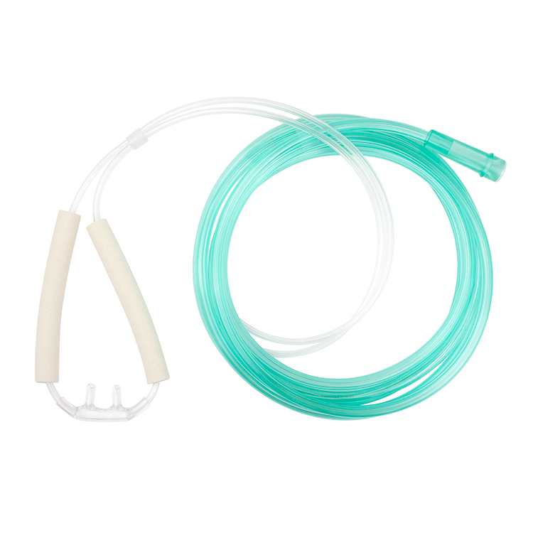 Dynarex Resp-O2 Nasal Oxygen Cannula, Cushion Tip w/Advantage Ear Foam (50 Count)