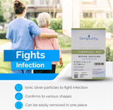 Safe N Simple Simpurity Silver Alginate Fibergel AG Wound Dressing (100 Count)