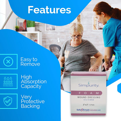 Safe N Simple Simpurity Foam Wound Dressing (192 Count)