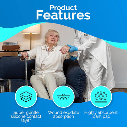 Safe N Simple Simpurity Silicone Foam Wound Dressing (192 Count)