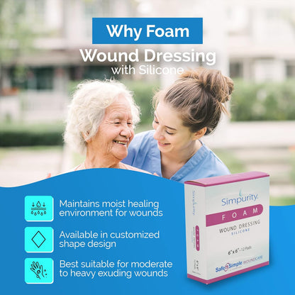 Safe N Simple Simpurity Silicone Foam Wound Dressing (192 Count)