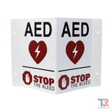 3-Way AED & STOP THE BLEED Flexible 3D Wall Sign