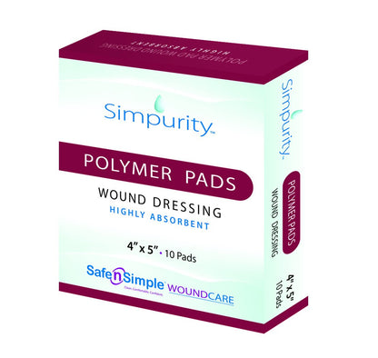 Safe N Simple Simpurity Highly Absorbent Polymer Pads Wound Dressing (80 Count)