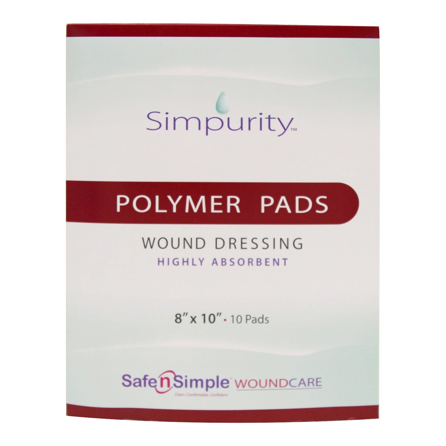 Safe N Simple Simpurity Highly Absorbent Polymer Pads Wound Dressing (80 Count)