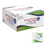 Dynarex Alcohol Prep Pad - Sterile, Medium, 200/bx, 10bxs/case (2000 Count)