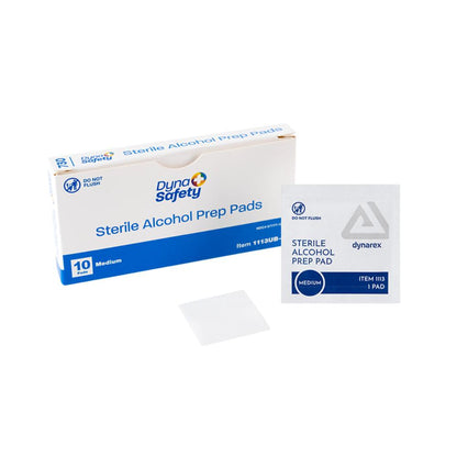 Dynarex Alcohol Prep Pad - Sterile, Medium, 10/bx, 100bxs/case (1000 Count)