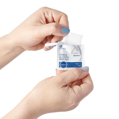 Dynarex Alcohol Prep Pad - Sterile, Medium, 24/bx, 100bxs/case (2400 Count)