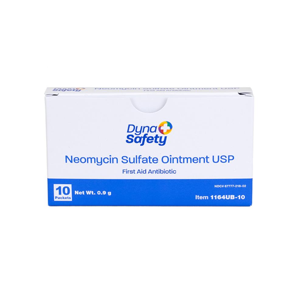 Dynarex Neomycin Sulfate Ointment USP, 0.9g - 10ea/bx, 100bxs/cs (1000 Count)