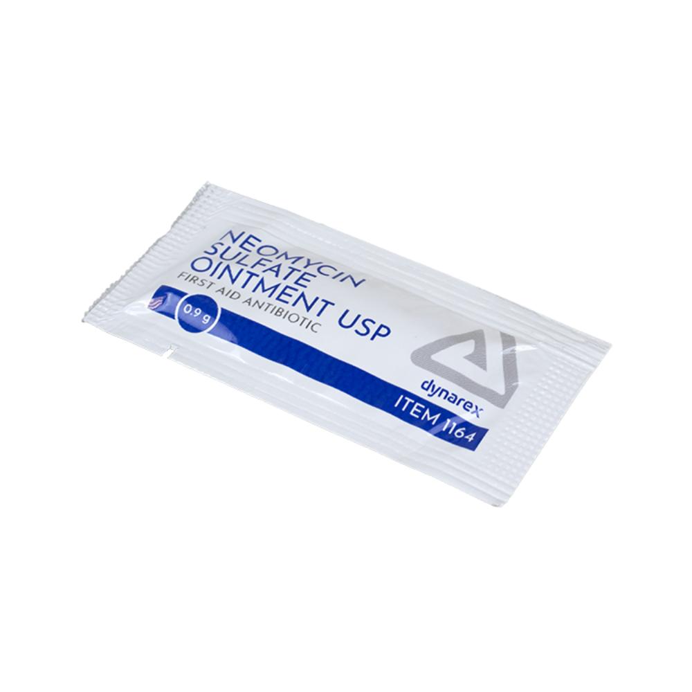 Dynarex Neomycin Sulfate Ointment USP, 0.9g - 10ea/bx, 100bxs/cs (1000 Count)