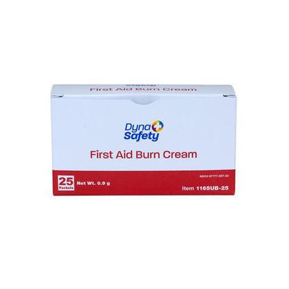 Dynarex First Aid Burn Cream, 0.9 g Foil Packet, 25/bx, 72bxs/case (1800 Count)