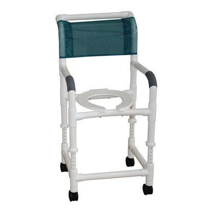 MJM International 118-3TW-ADJ Shower Chair PVC Frame 18 Inch Seat Width 300 lbs. Weight Capacity