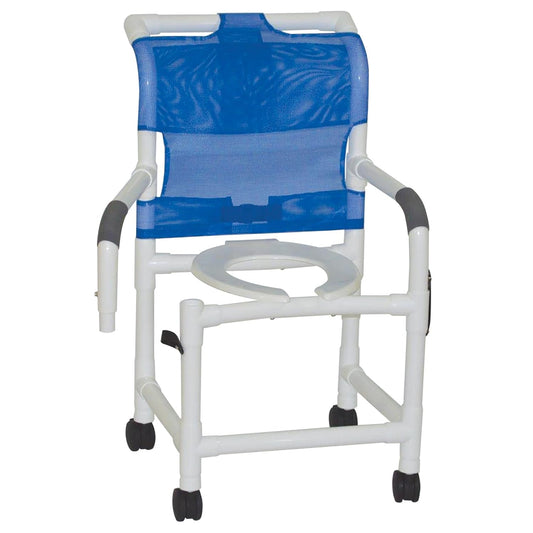 MJM International 118-3TW-DDA Standard Shower Chair with Double Drop Arms 300 lbs Capacity