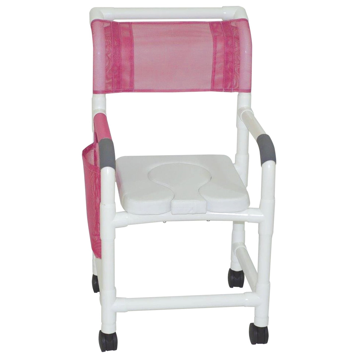 MJM International 118-3TW-SSDD Shower Chair 18" Internal Width, Soft Seat Deluxe Dual Usage With Removable Center Section, 300 lbs Weight Capacity