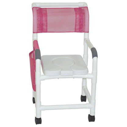 MJM International 118-3TW-SSDD Shower Chair 18" Internal Width, Soft Seat Deluxe Dual Usage With Removable Center Section, 300 lbs Weight Capacity