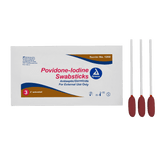 Dynarex Povidone Iodine Swabsticks, 3 Swabsticks per Packet, 10bxs/case (250 Count)