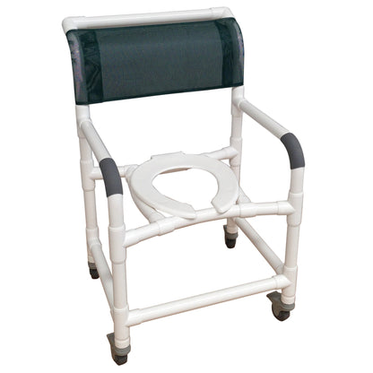 MJM Mid-Size 122-3TL Shower Chair With Total Lock Casters