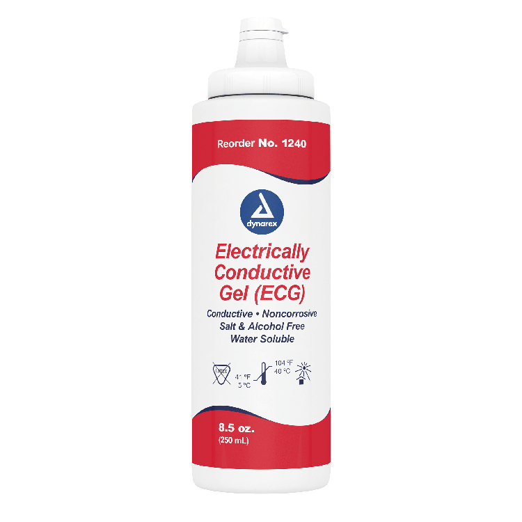 Dynarex Electrically Conductive Gel (ECG), 8.5 oz. Bottle, 12/case (12 Count)
