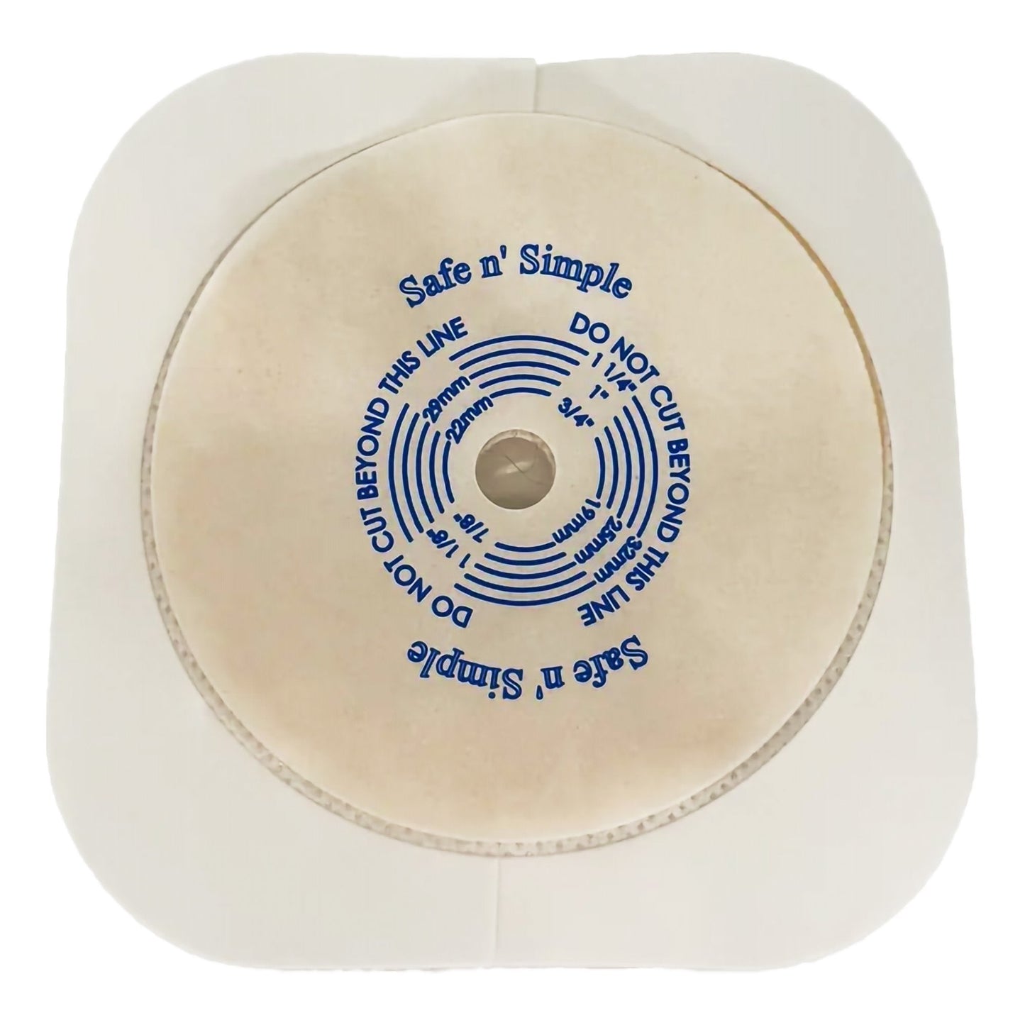 Safe N Simple 2- Piece Wafer Standard Wear Tape Collar White 1 3/4" Flange Cut to Fit (80 Count)