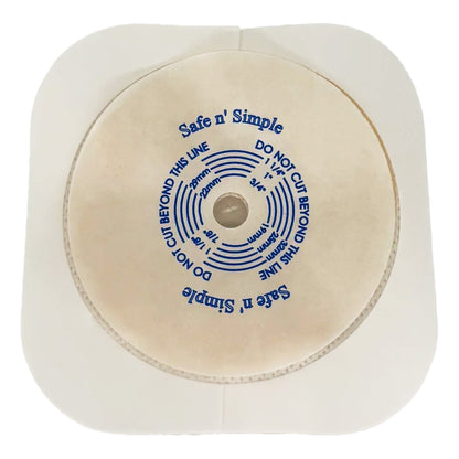 Safe N Simple 2- Piece Wafer Standard Wear Tape Collar White 1 3/4" Flange Cut to Fit (80 Count)