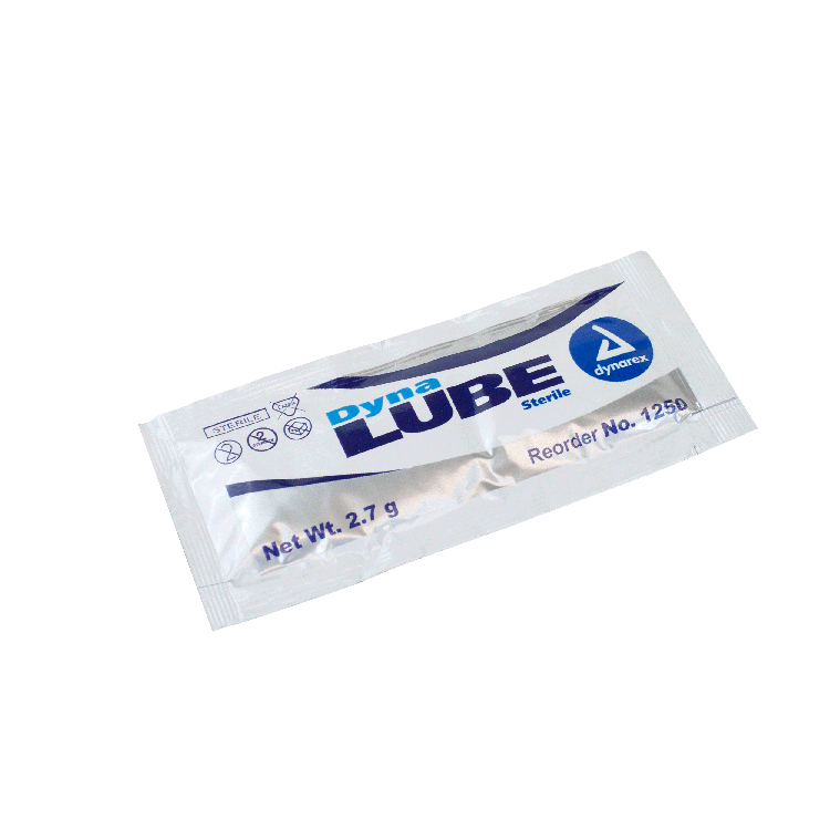 Dynarex DynaLube Lubricating Jelly - Sterile, 2.7 g Packet, 144ea/bx, 12bxs/case (1728 Count)