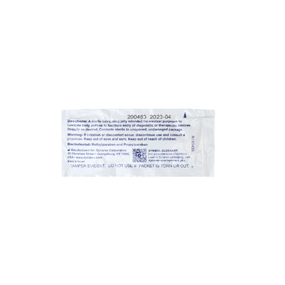 Dynarex DynaLube Lubricating Jelly - Sterile, 2.7 g Packet, 144ea/bx, 12bxs/case (1728 Count)