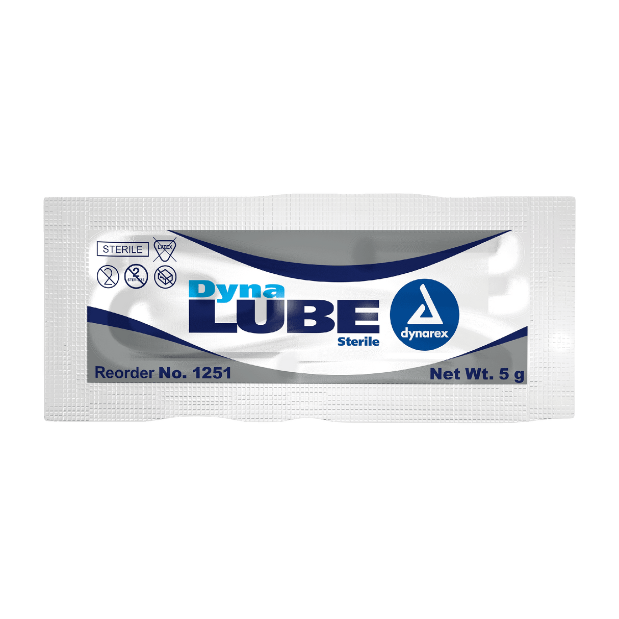 Dynarex DynaLube Lubricating Jelly - Sterile, 5g Packet, 72ea/bx, 12bxs/case (864 Count)