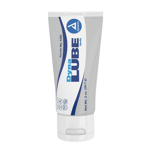 Dynarex DynaLube Lubricating Jelly - Sterile, 2 oz. Tube, 12ea/bx, 6bxs/case (72 Count)