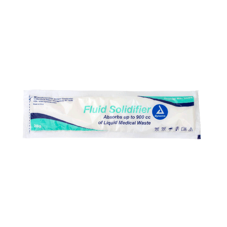 Dynarex Fluid Solidifier, 28g Pouch, 200pcs/case (200 Count)